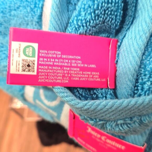 Juicy Couture Home Juicy Logo Textured Bath & Towel Set - Picture 9 of 10